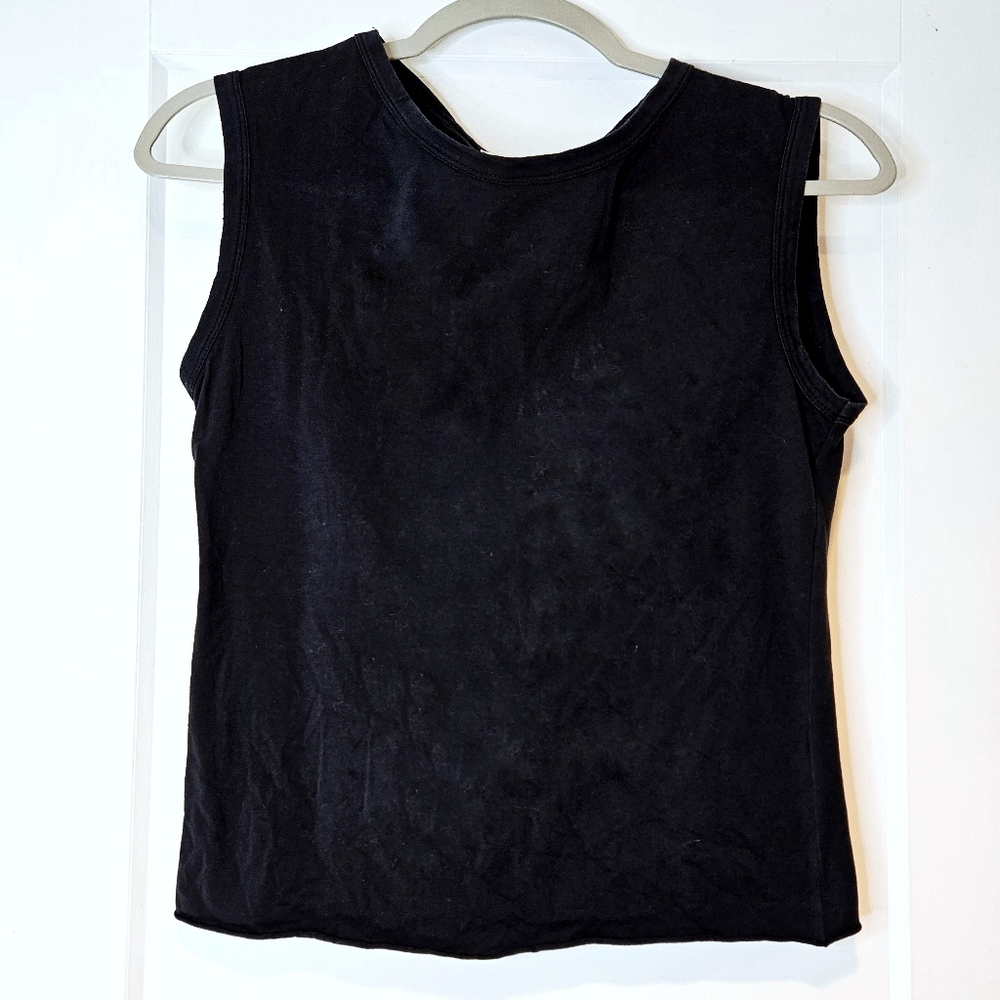 Collection Privee Made In Italy Stretch Cotton Structured Sleeveless Tank 42